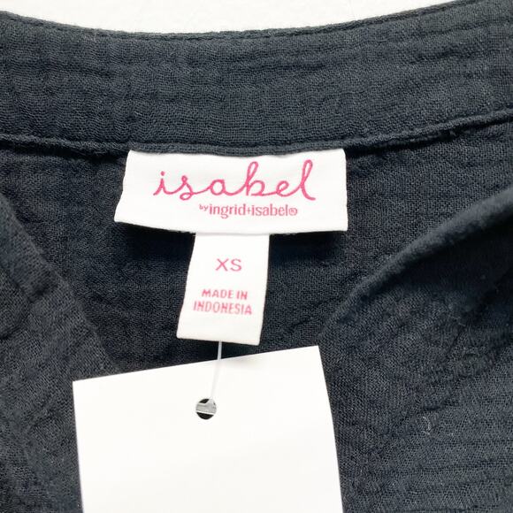 Isabel By Ingrid & Isabel Women's Short Sleeve V Neck Maternity Gauze Blouse XS - Picture 5 of 6